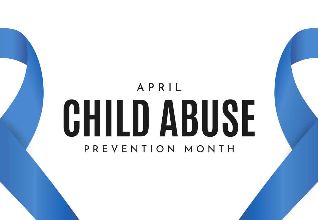 Child Abuse Prevention Month background, April. Vector illustration.
